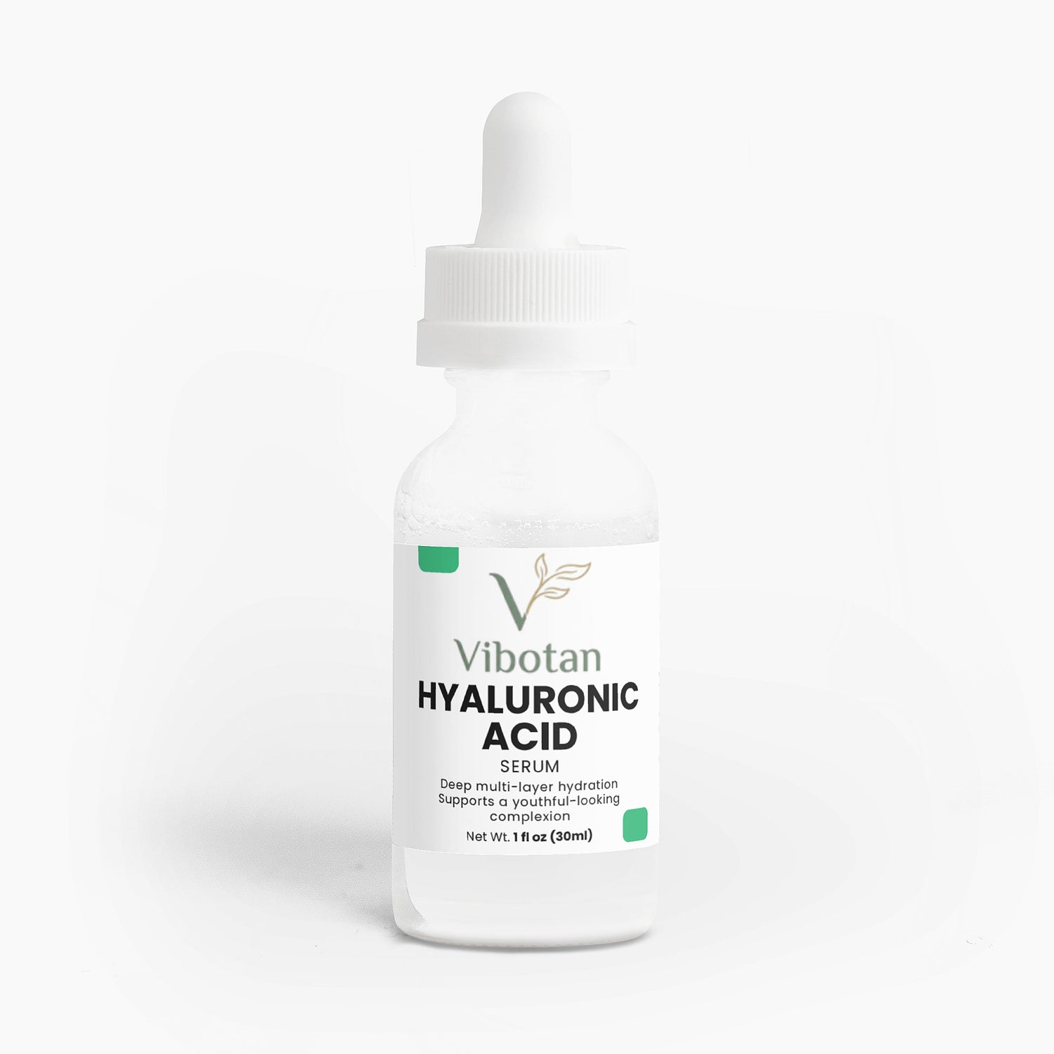 Vibotan hyaluronic acid serum bottle on a white background