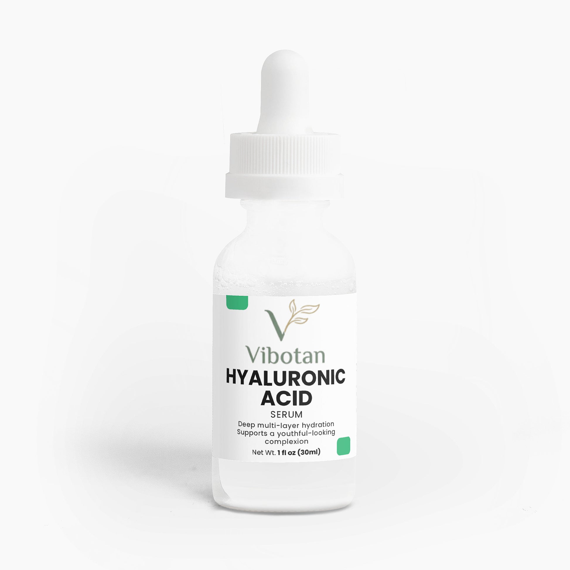 Vibotan hyaluronic acid serum bottle on a white background