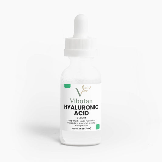 Vibotan hyaluronic acid serum bottle on a white background