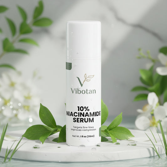 Vibotan 10% Niacinamide Serum bottle on a white background