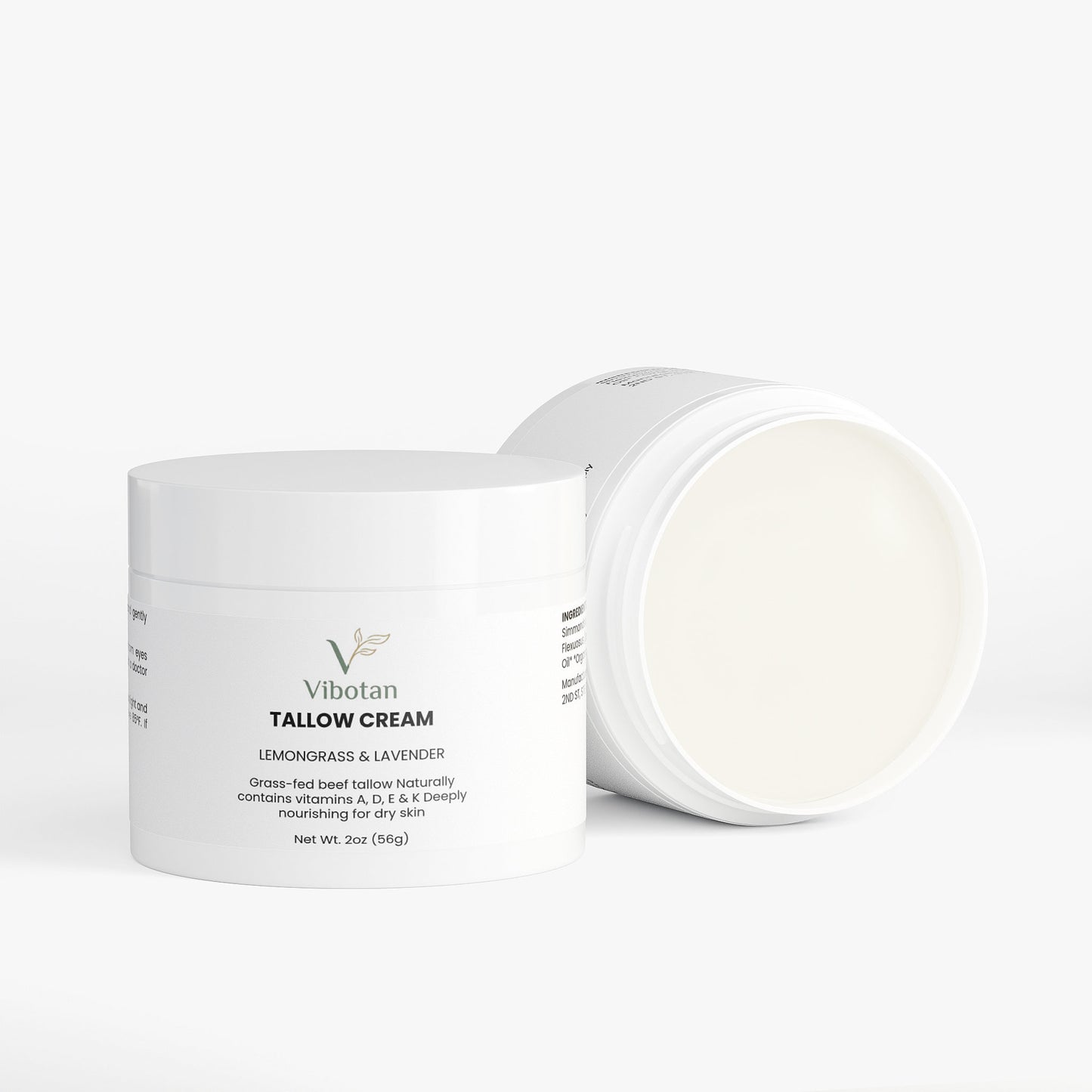 Vibotan Tallow Cream Lemongrass & Lavender Deep Hydration 2 oz