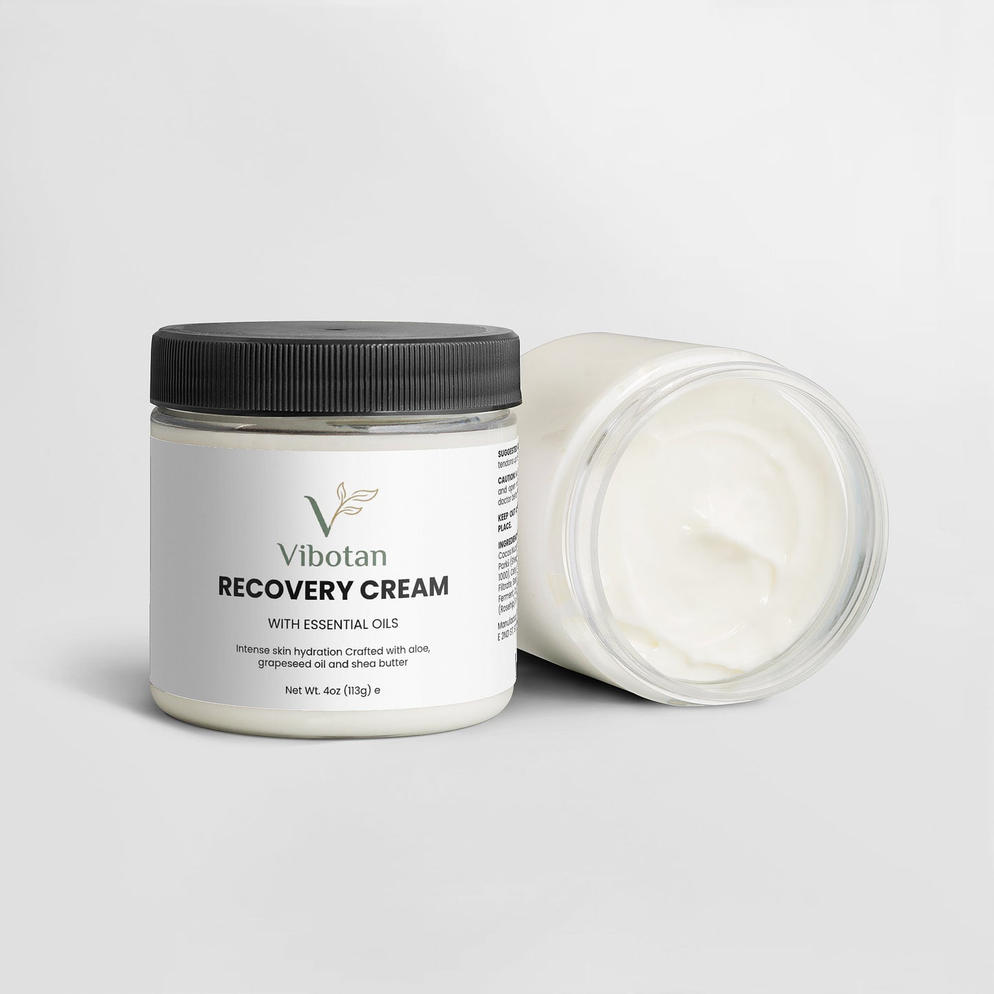 Vibotan Recovery Cream Aloe and Essential Oil Comfort Cream 4 oz