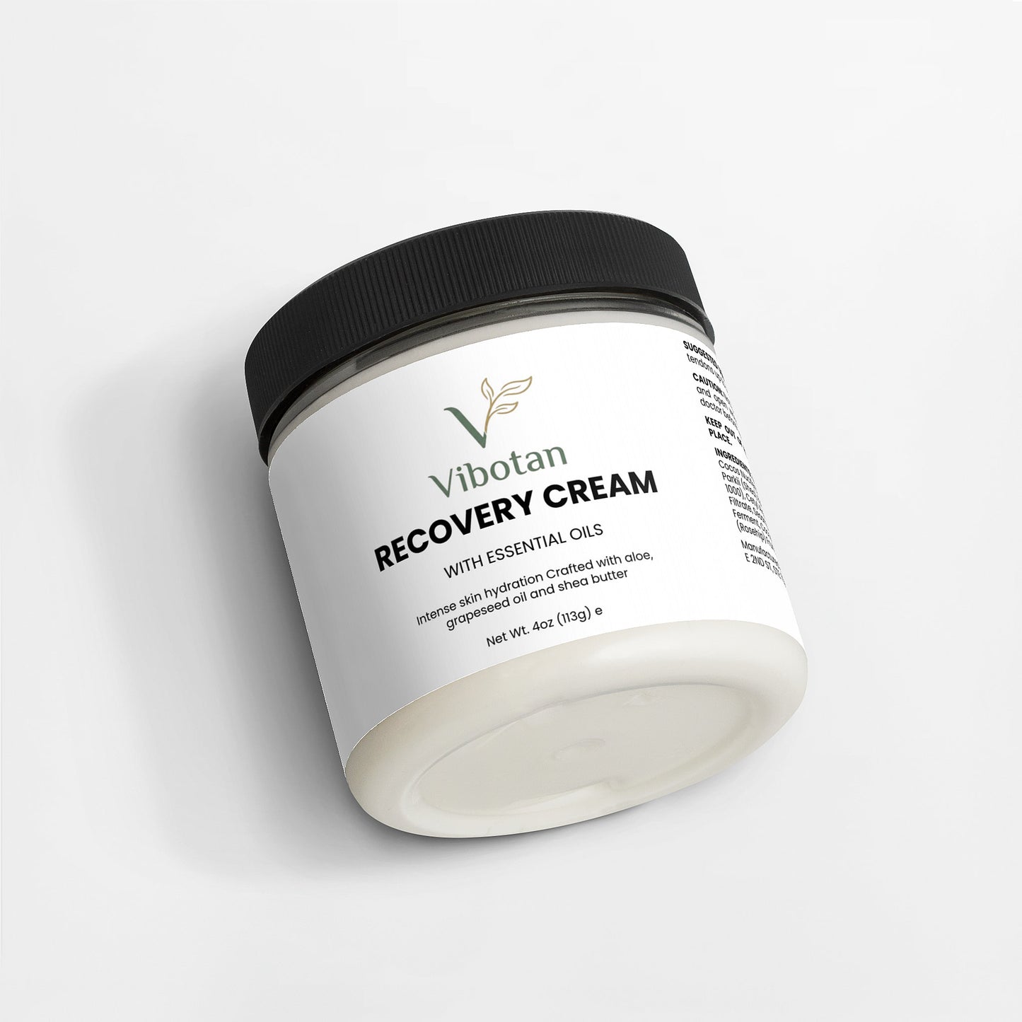 Vibotan Recovery Cream Aloe and Essential Oil Comfort Cream 4 oz