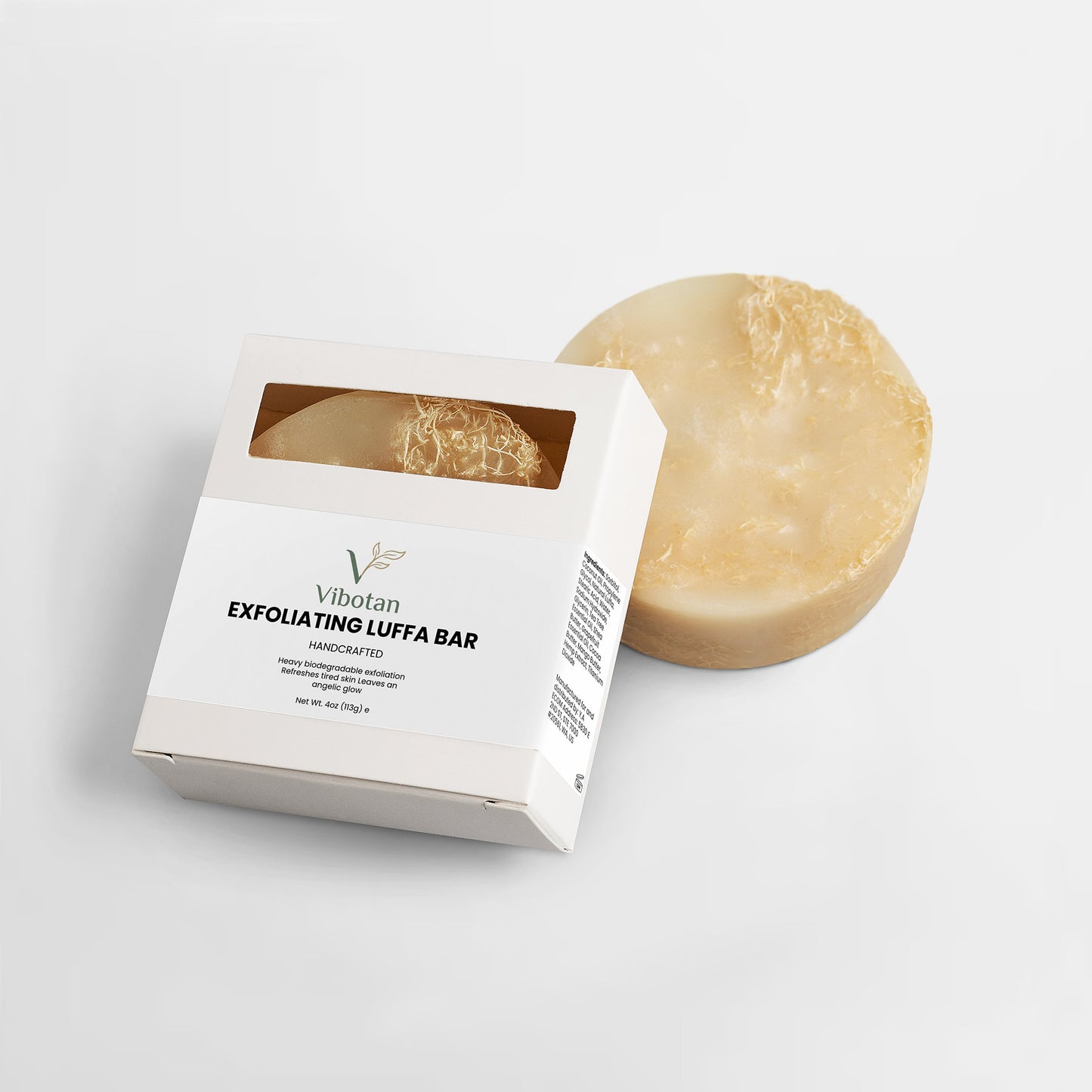 Handmade Exfoliating Hemp and Luffa Bar Soap 4 oz