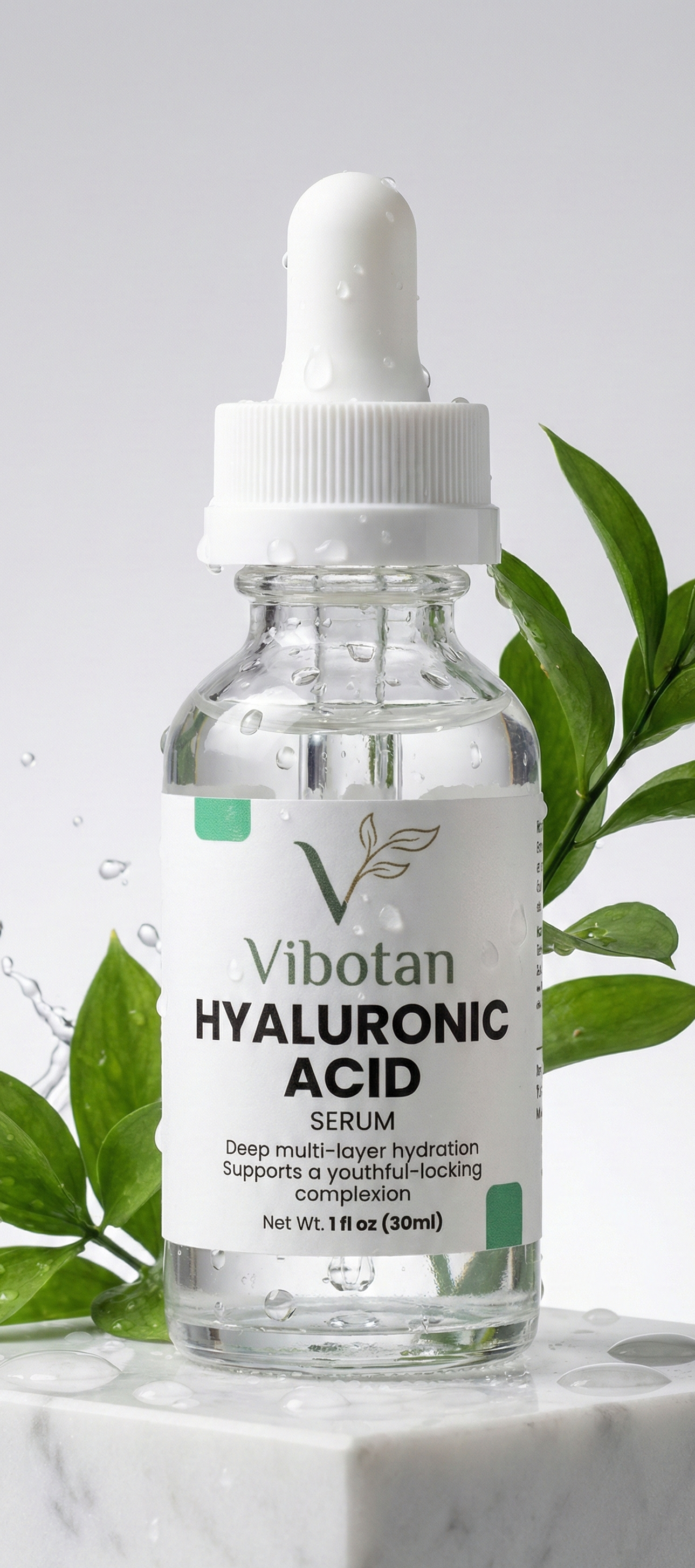 Vibotan Hyaluronic Acid Serum with 4 Types of HA for Deep Hydration 1 fl oz
